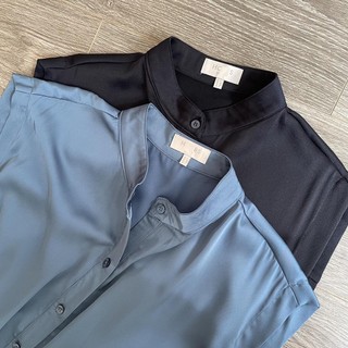 Đâm midi lụa nữ form suông
