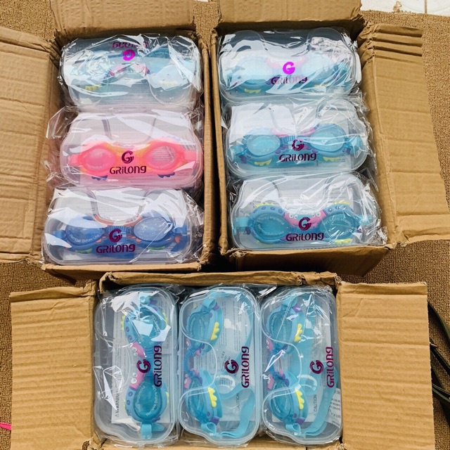 Kính bơi trẻ em cao cấp chống lóa, chống tia UV cho bé trai bé gái từ 2 đến 10 tuổi siêu dễ thương