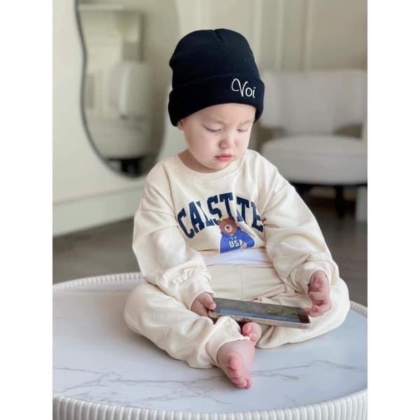 Mũ len ống thêu tên cho bé iu - SMX