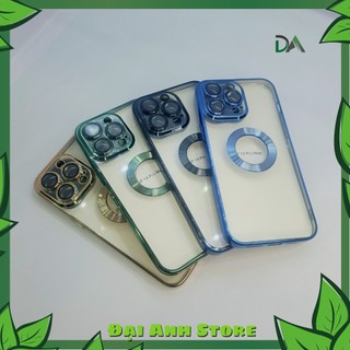 Ốp lưng iphone cao cấp, Case Iris viền xi hở táo kèm bảo vệ cam từ 6Plus đến 14 Prm