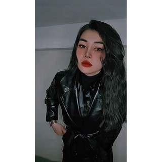 Măng tô da đen cao cấp