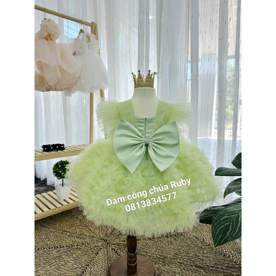 Đầm ren xù nhiều tầng cao cấp