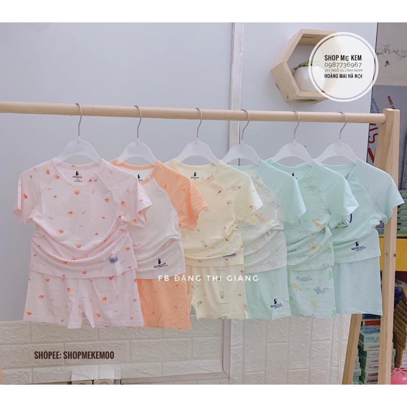 Bộ Cộc Tay Sợi Tre Siêu Mềm Mát Hãng Bambola Cho Bé 9m-36m