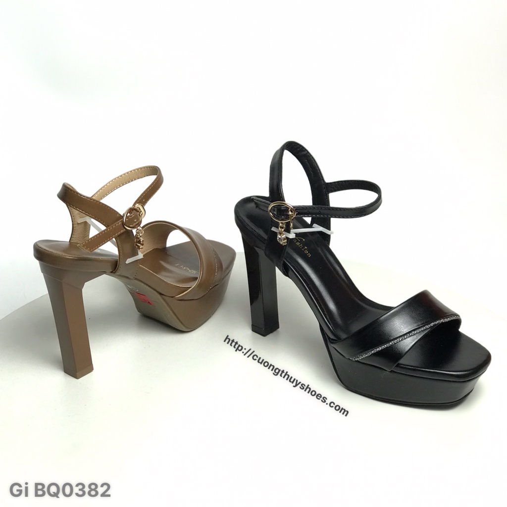 Sandal nữ cao gót BQ ❤️FREESHIP❤️ Sandal đế đúp BQ công sở gót nhọn GIBQ0382