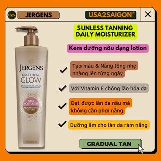Kem dưỡng nâu Jergens Moisturizer Natural Glow Medium To Tan