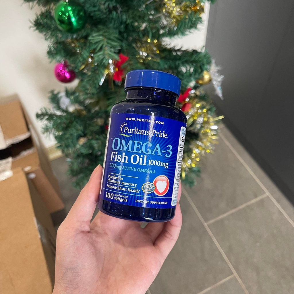 Viên uống dầu cá Puritan's Pride Omega 3 Fish oil 1000mg 100v