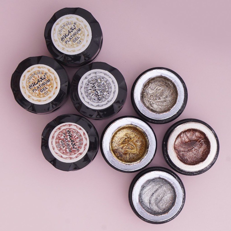 Set 4 Hũ Gel Nhũ Nail Siêu Đặc Kim Tuyến Vẽ Viền Móng ANGELICA GNVM