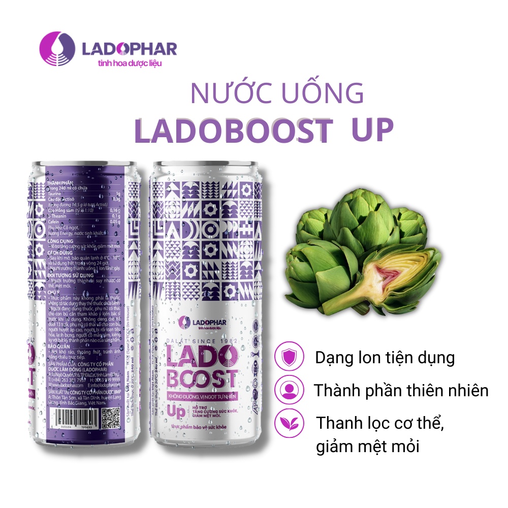 Nước uống tăng cường sức khỏe Lado Boost UP Ladopharma (C/240ml)