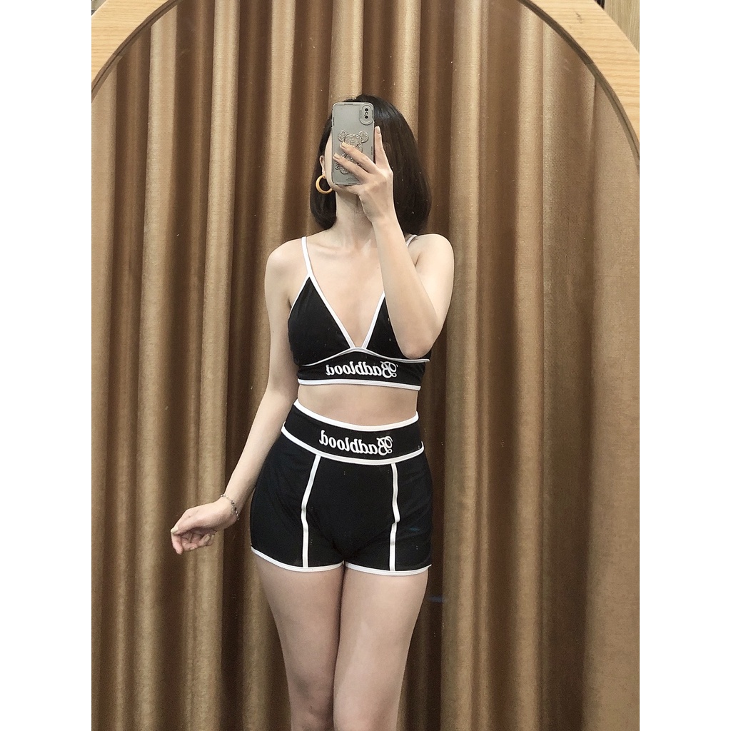 Đồ bơi bikini cộc tay đai chữ Badblood | BigBuy360 - bigbuy360.vn