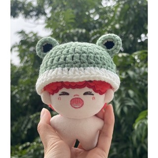 mũ len ếch cho doll 10cm