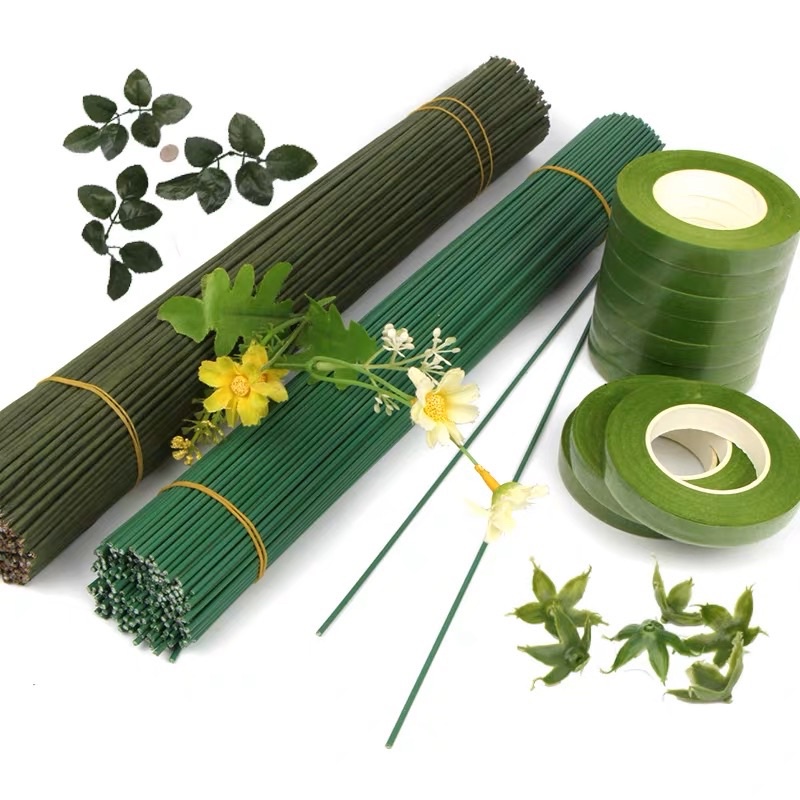 Băng dính quấn cành, cành hoa, giấy quấn thân hoa giả, phụ kiện làm hoa, handmade