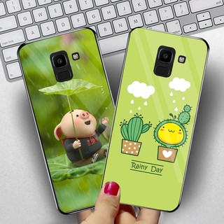 Ốp samsung a6, j6, a8, a8+ lưng kính cường lực cao cấp mới nhất