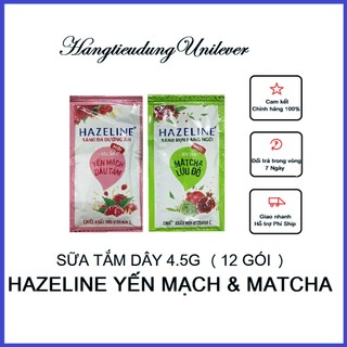 Set 12 gói sữa tắm hazeline - sữa tắm trắng da dưỡng thể thiên nhiên