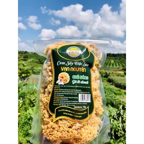 Cơm sấy - Cơm cháy 230gr Chà Bông Gà Lá Chanh Vạn Nguyên - Đặc Sản Gia Lai