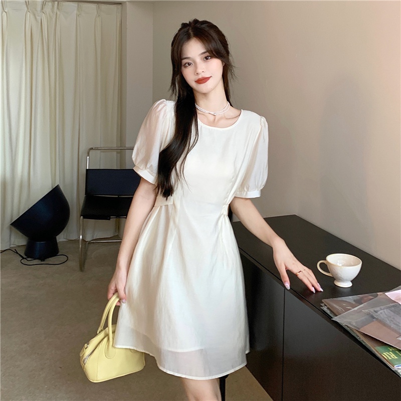 Váy Nữ Ngắn Tay Dáng Chữ A Thiết Kế Mỏng Xinh Xắn Phong Cách Trẻ Trung Dự Tiệc Thời Trang Sugal VAY NU 045V1