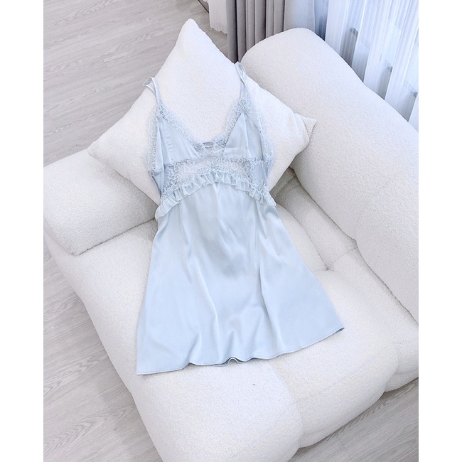 VÁY 2 DÂY LỤA MẶC NHÀ 3379