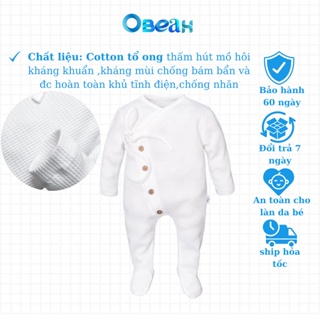 bodysuit cho bé cúc gỗ siêu sang chất liệu Cotton tổ ong Fullsize 59 đến