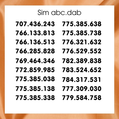Sim Mobifone: Sim số đẹp abcdab - Sim Tiêu Diêu - T06