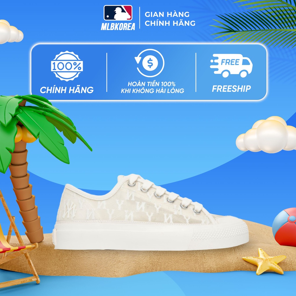 Giày MLB Playball Mono Mesh Trắng Chính Hãng (PMM)