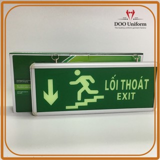 Đèn exit chỉ dẫn thoát hiểm xuống cầu thang bên trái DEN-TH-06