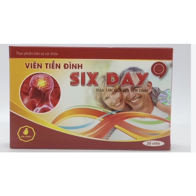 Viên UốngTuần Hoàn Six Day- Xua Tan Nỗi Lo Tiền Đình:-Hộp 20v