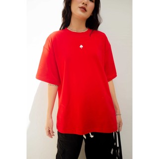 Áo thun nữ logo RED/ WHITE/BLACK form rộng | JUDITH Tee | Secodee