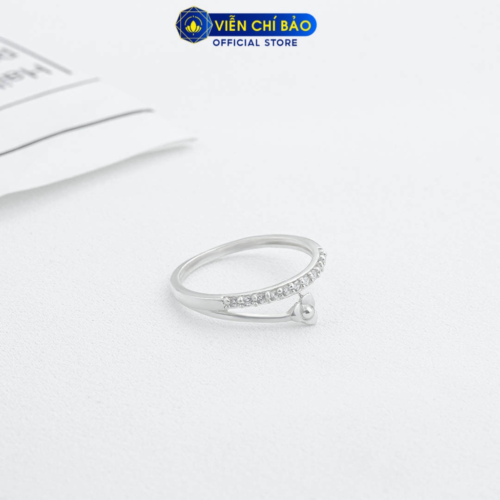 Nhẫn bạc nữ hoa hồng nhỏ chất liệu bạc 925 thời trang phụ kiện trang sức Viễn Chí Bảo N400002