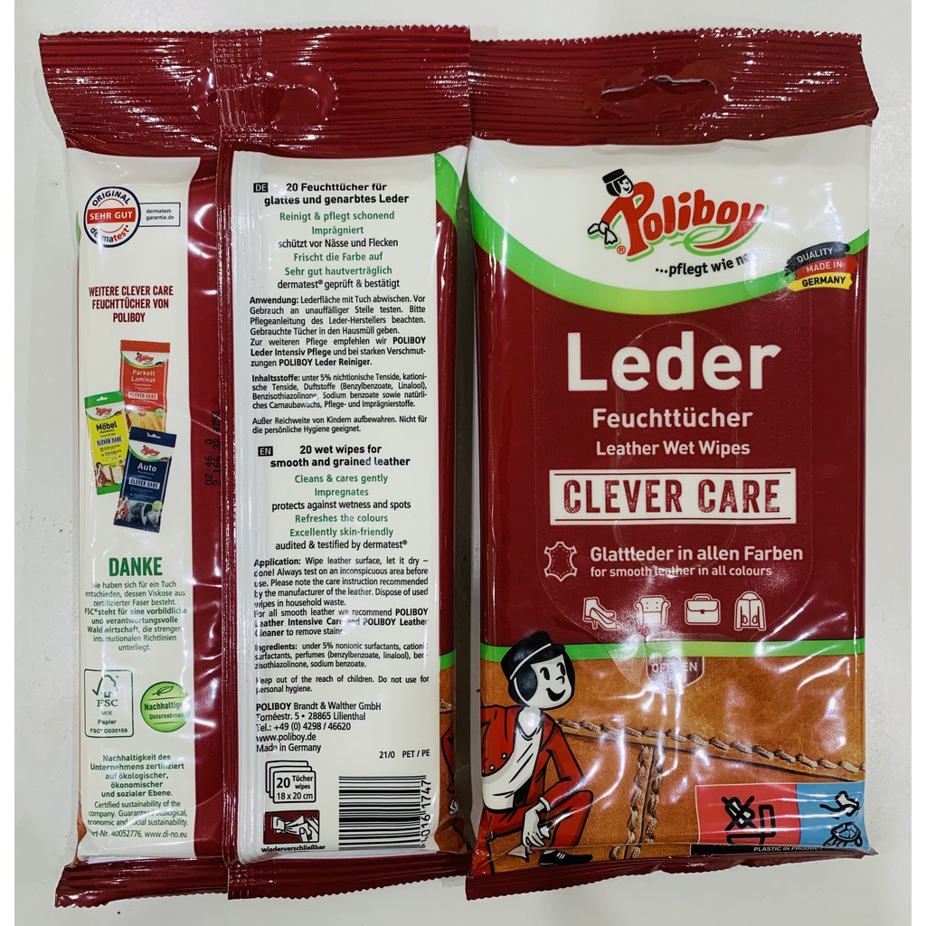 Khăn Chuyên Dụng Cao Cấp Dùng Để Lau Đồ Da Poliboy Leder - Hàng Đức Chính Hãng