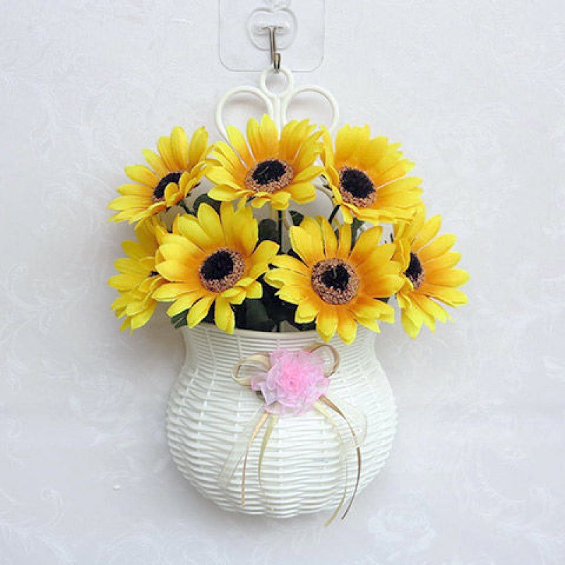 Giỏ hoa treo tường nhiều màu siêu xinh