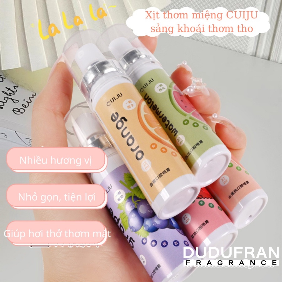 Xịt Thơm Miệng CUIJU Hoa Quả Thơm miệng sạch sẽ thơm tho MM