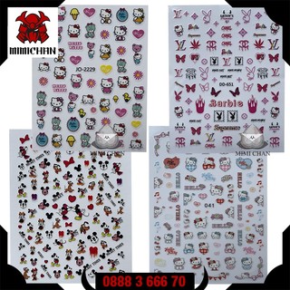 Hình dán hello kitty, chuột mickey, decal sticker dán, nhãn dán trang trí, sticker dán nghệ thuật