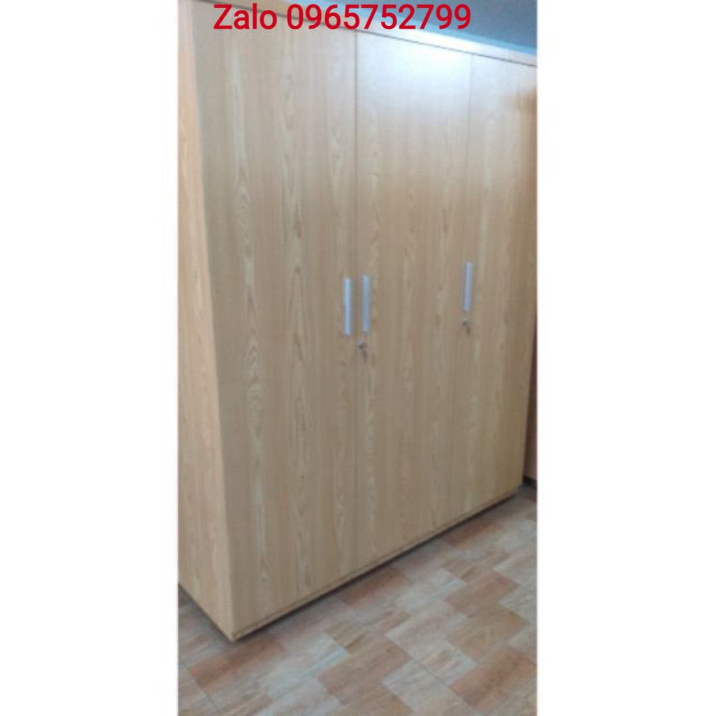Tủ áo gỗ ép phủ melamin 1m6x2m - màu sồi
