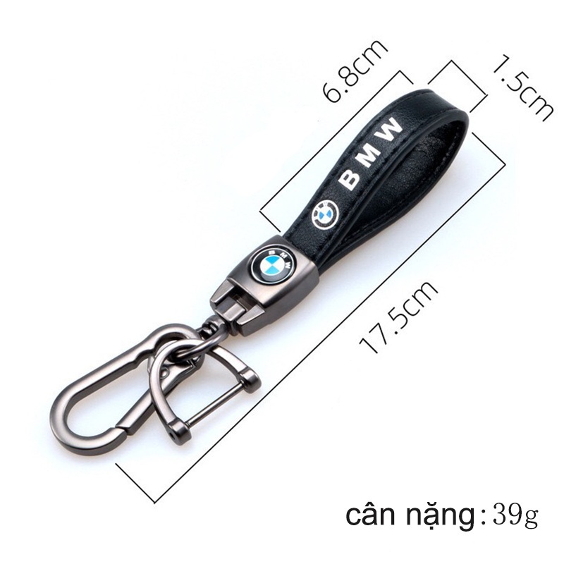 Móc Khóa Dây Da Kèm Logo Hãng Tránh Thất Lạc, Móc Khóa Xe Ô Tô, Khóa Nhà Hàng Cao Cấp