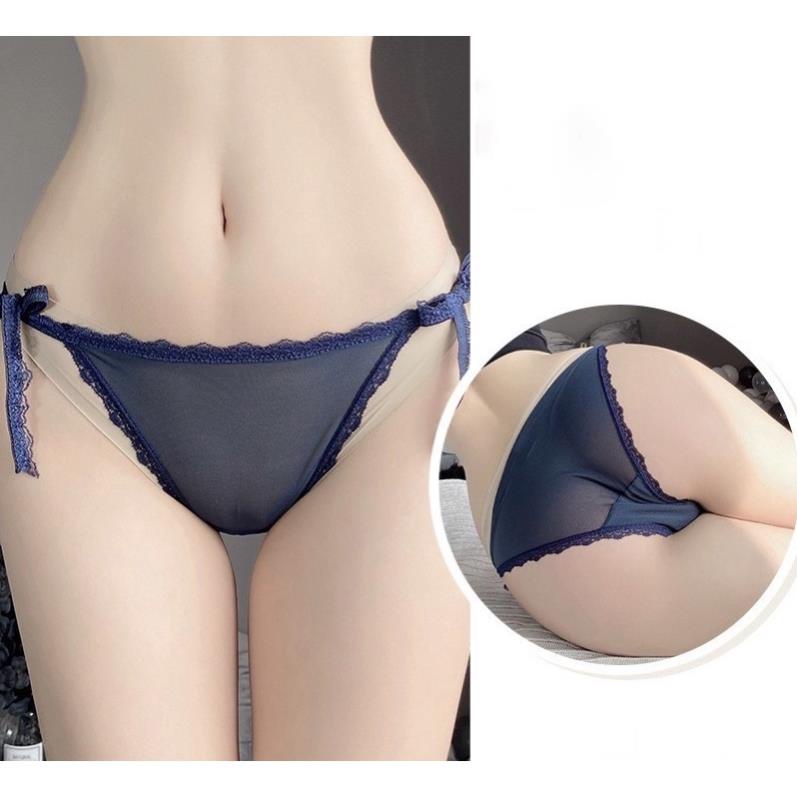 Quần Lót Nữ Ren Dây Thắt Nơ Hông Cao Cấp Sexy Gợi Cảm Ôm Dáng Không Tạo Hằn Softie 1066