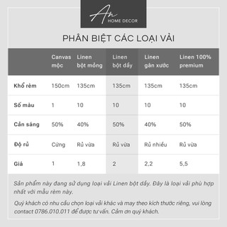 Rèm Noren Linen 2 tà phối màu