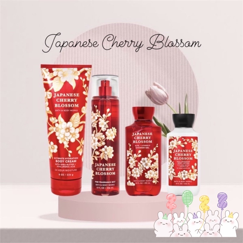 Japanese Cherry Blossom- Bộ sản phẩm Sữa tắm, dưỡng thể, xịt thơm, nến thơm, nước rửa tay BATH AND BODY WORKS