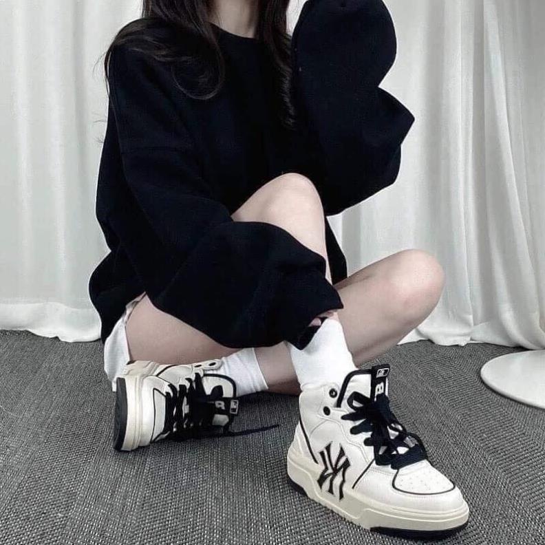 Giày MLB Chunky đen, Giày Chunky Ny cô thâp thời trang unisex hot 2022 Full Box