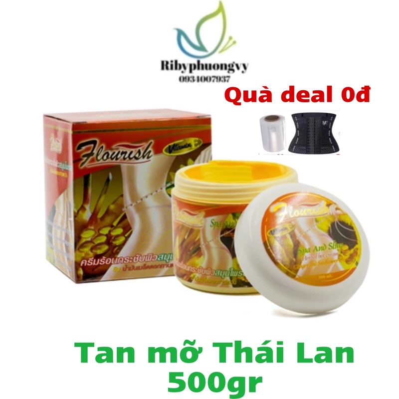 (chính hãng) Kem Tan Mỡ Bụng Gừng Ớt Flourish Thái Lan 500ml
