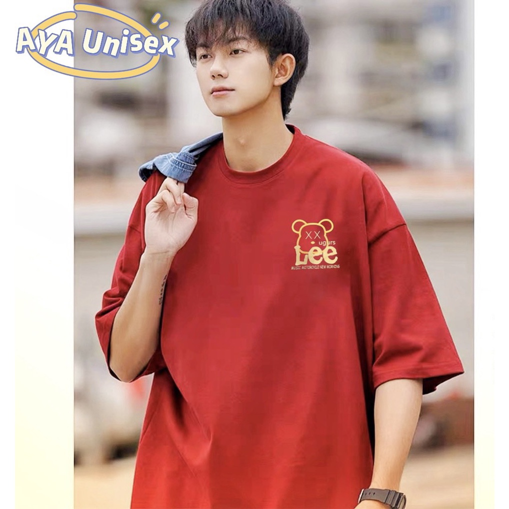 Áo Thun GẤU LEE Nam Nữ Form Rộng Tay Lỡ, AT130 trending xu hướng, AYA UNISEX Thời Trang Hàn Quốc, Độc Đẹp Vải Mịn