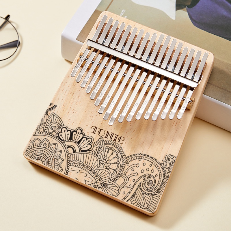 Cây đàn piano hình kalimba gỗ Mahogany cao cấp loại 17 phím LEAFMUSIC LS5100