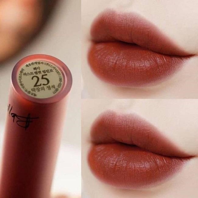Son Bbia 25 Final Note Màu Đỏ Nâu Đất Son Kem Lì Bbia Last Velvet Lip Tint 5g CAM KẾT CHÍNH HÃNG