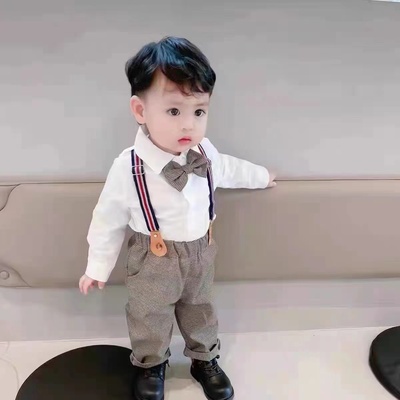 Set sơ mi công tử bé trai Hàn Quốc áo sơ mi cho bé trai 8-18kg  Củ khoai tây shop chất mềm mịn phong cách sành điệu