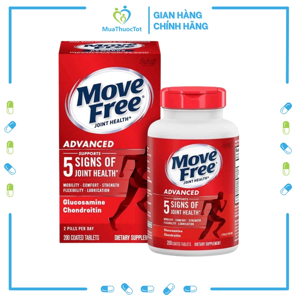 Viên Uống Hỗ Trợ Xương Khớp Schiff Move Free Joint Health Advanced 200 viên
