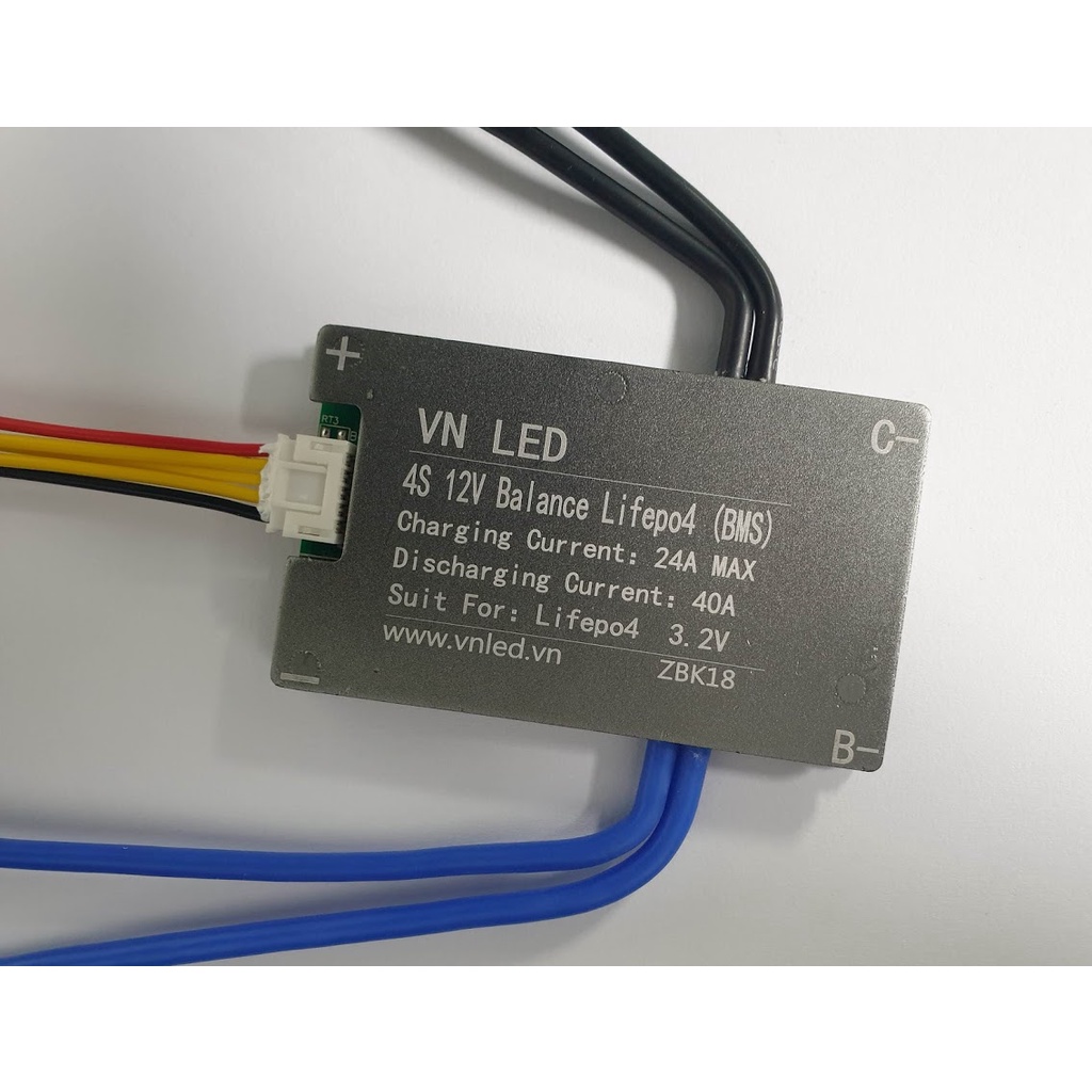 Mạch bảo vệ và cân bằng BMS cell Lithium Li-ion, Lifepo4 4S - 12V - 40A, dùng cho thiết bị dùng pin 
