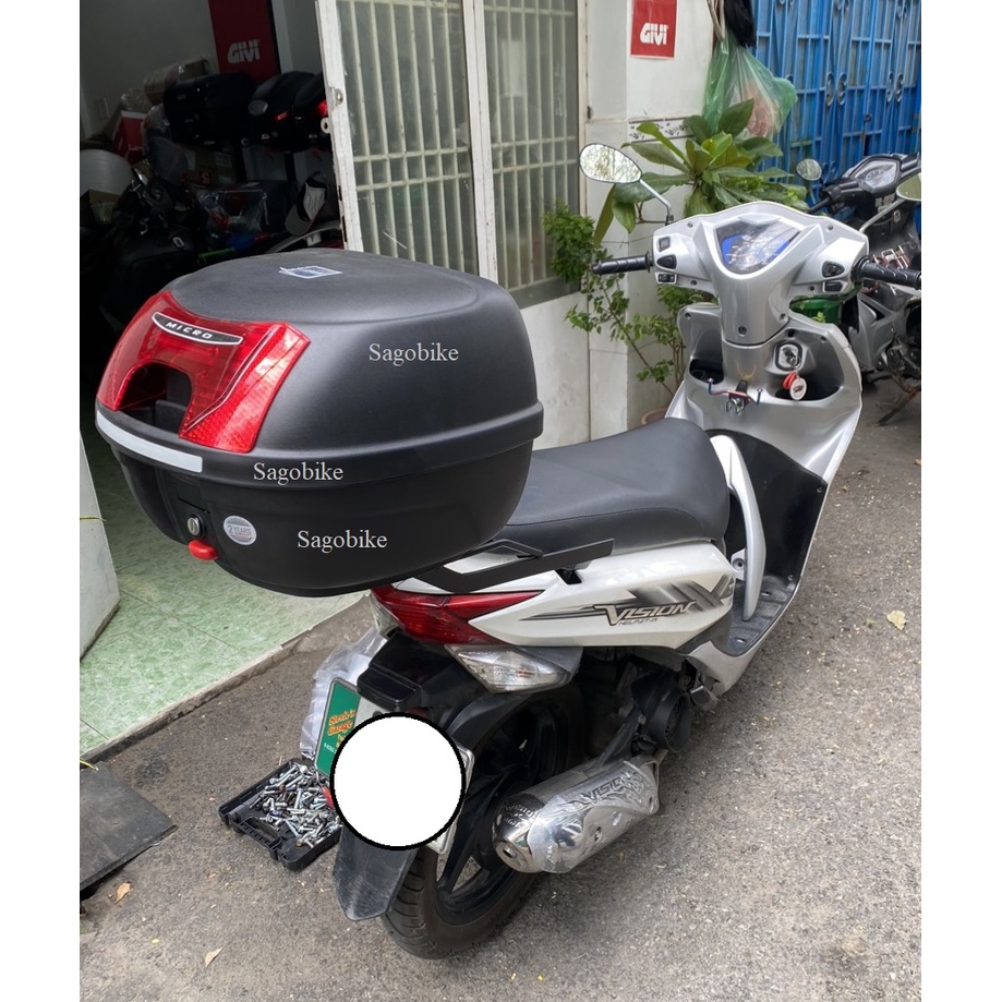 Thùng xe Vision 2012, thùng givi E26NX và baga Vision, thùng givi chính hãng, bảo hành 2 năm