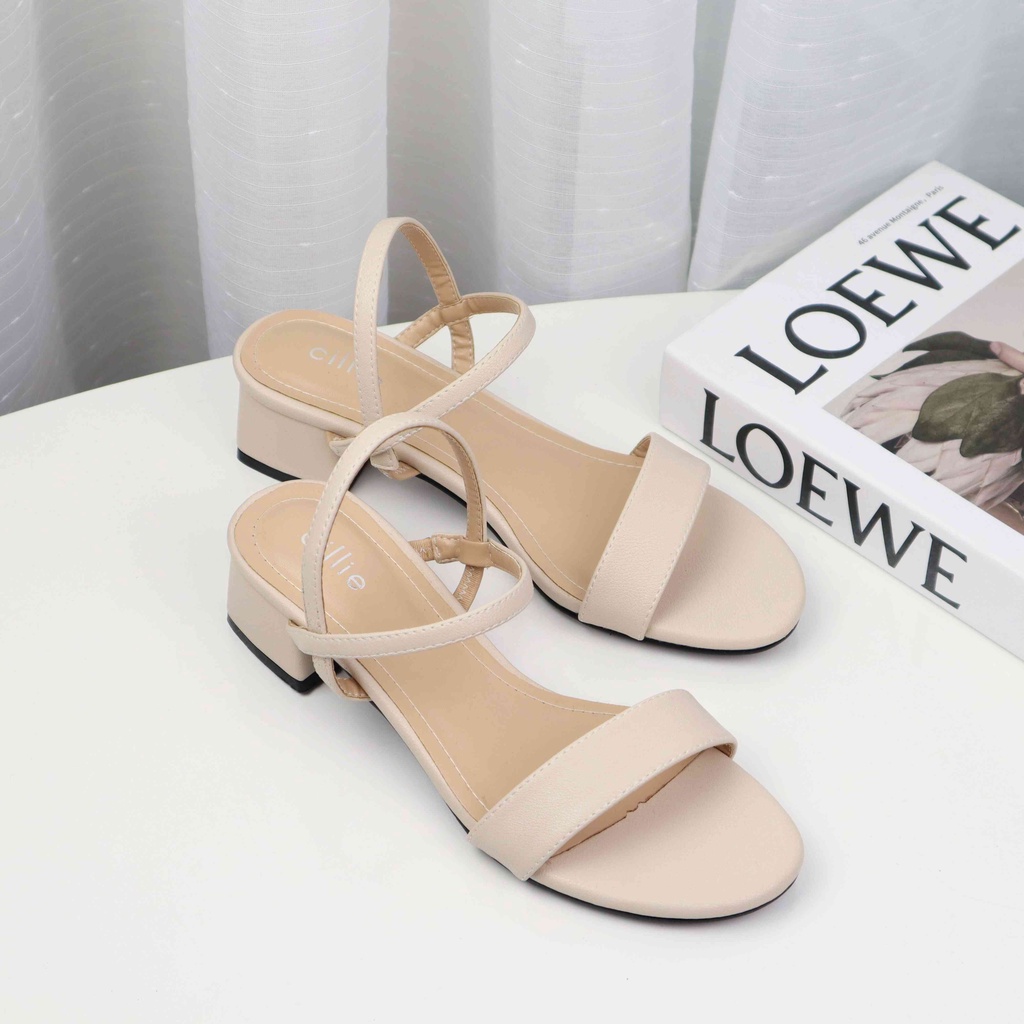Giày sandal nữ quai thun êm chân cao 5cm thoải mái đi cả ngày 1141