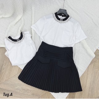Áo phông miumiu cổ đá