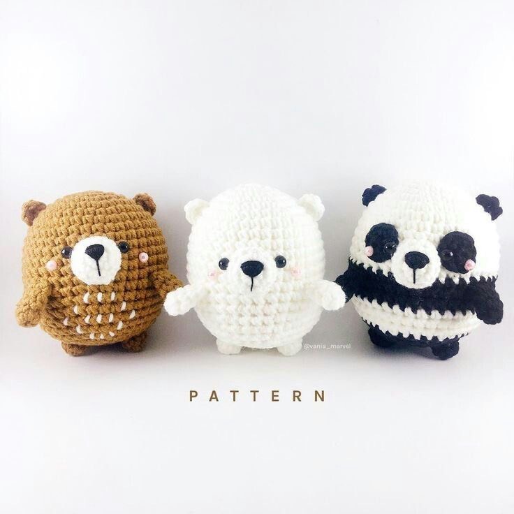 Móc khóa 3 chú gấu bằng len handmade
