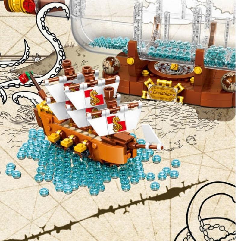 Đồ chơi lắp ráp mô hình dạng lego tàu thuyền trong chai IDEAS 17303