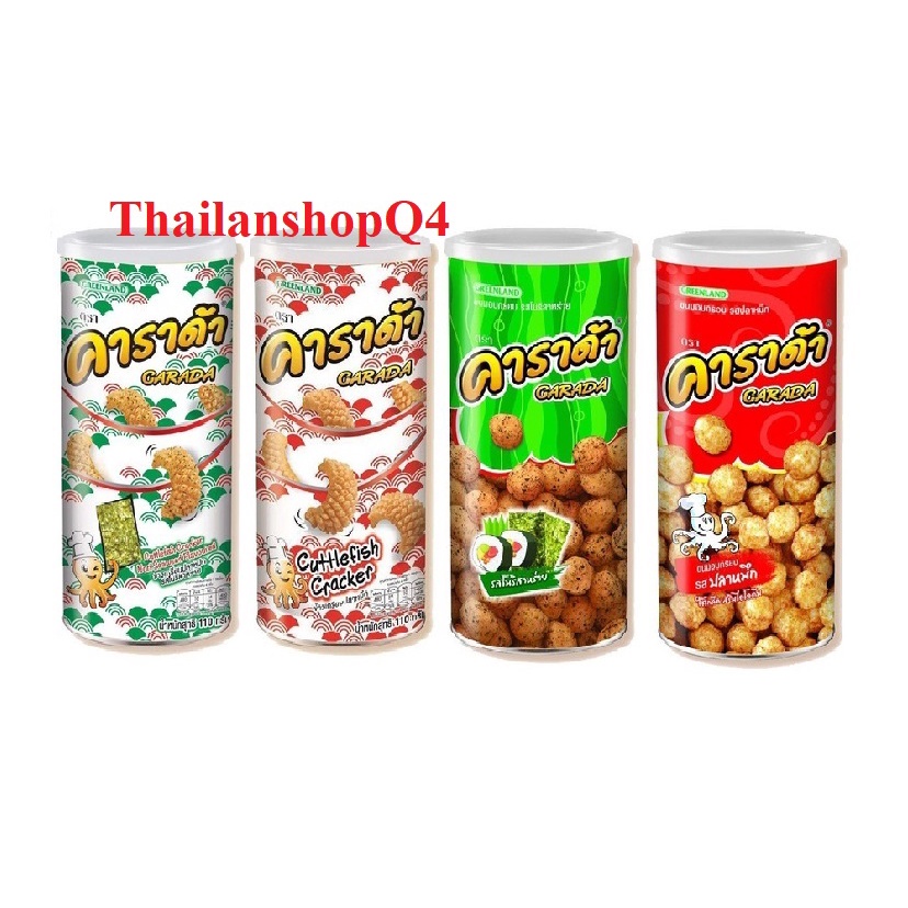 Snack mực Carada Thái Lan Lon 110g HSD 12/2023